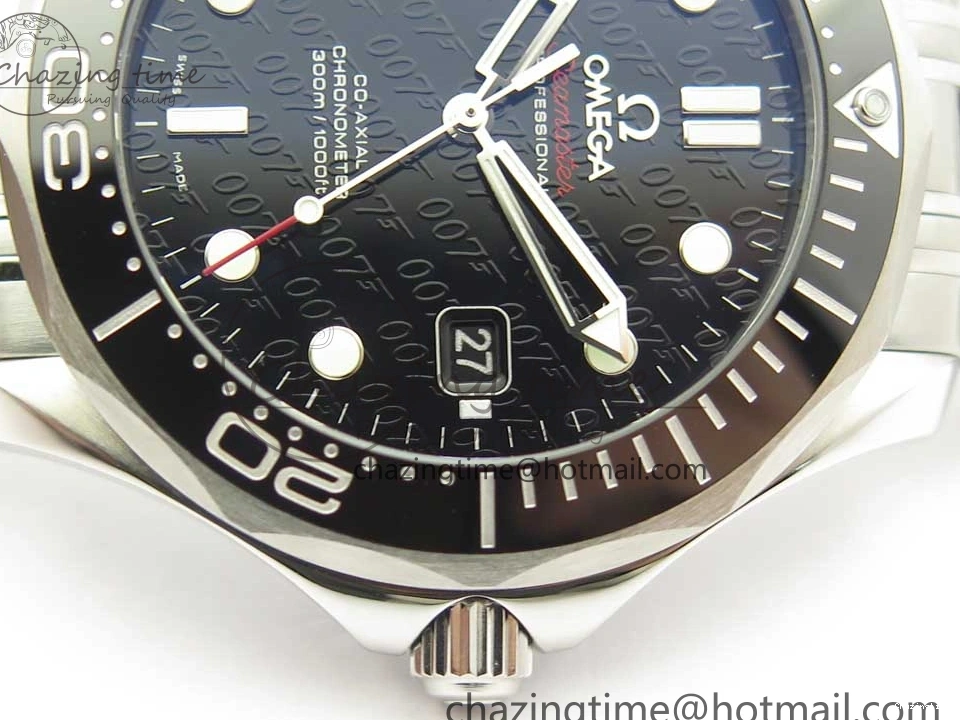 0518 Seamaster 300M Chronometer SS “007” Limited Edition OMF 1:1 Best Edition on SS Bracelet A2824 (Black Balance Wheel) V Seasonal 7952